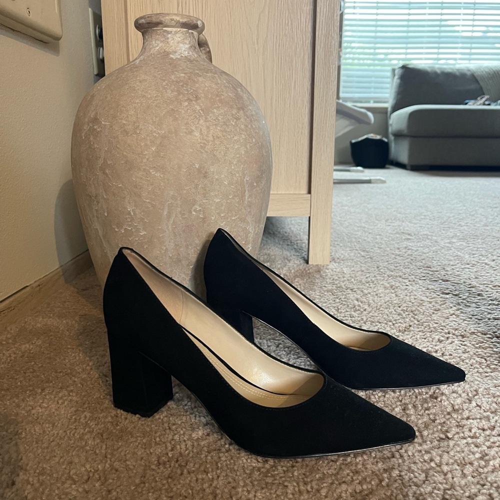 Marc Fisher Black Block Heel Pumps